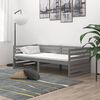 vidaXL Lit de jour sans matelas gris bois de pin massif 90x200 cm