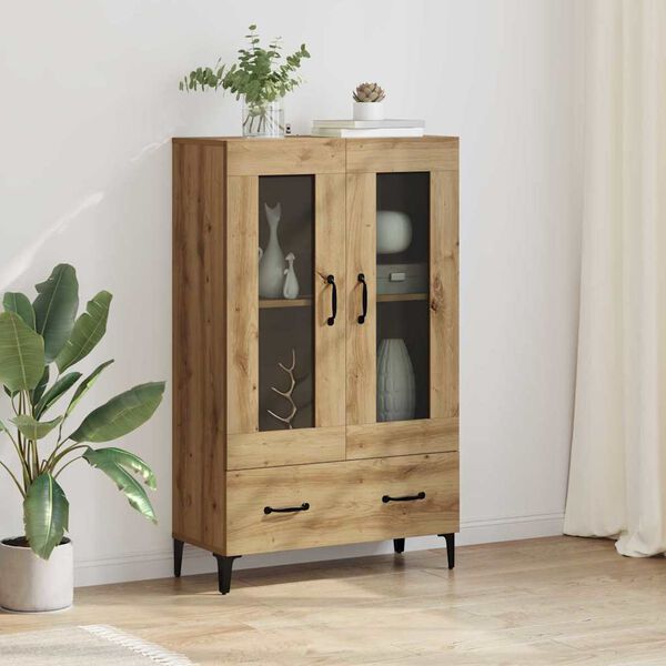 vidaXL Haut Armoire avec tiroir Ch&ecirc;ne artisanal 70 x 31 x 115 cm