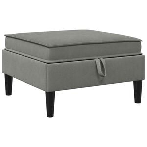 vidaXL Pouf avec Rangement Gris fonc&eacute; Velours