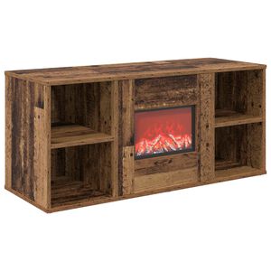 vidaXL Chemin&eacute;e &eacute;lectrique Bois ancien 100 x 37 x 45,5 cm