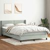vidaXL Sommier &agrave; lattes de lit et matelas gris clair 160x220cm velours