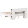 vidaXL Lit bibliothèque sans matelas blanc 150x200 cm bois pin massif