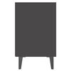 vidaXL Tables de chevet pieds en m&eacute;tal 2 pcs gris 40x30x50 cm