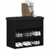 vidaXL Banc de rangement Ch&ecirc;ne noir 62 x 32 x 50 cm Bois d'ing&eacute;nierie