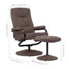 vidaXL Fauteuil TV avec repose-pied Marron Similicuir daim