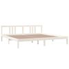 vidaXL Cadre de lit sans matelas blanc bois massif 200x200 cm