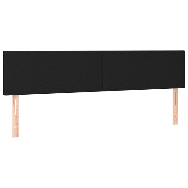 vidaXL Têtes de lit 2 pcs Noir 80x5x78/88 cm Tissu