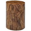 vidaXL Tabouret mosa&iuml;que Marron Bois de teck solide