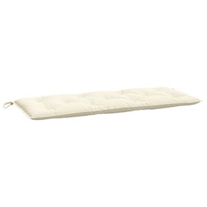 vidaXL Coussin de banc de jardin cr&egrave;me 120x50x7 cm tissu oxford
