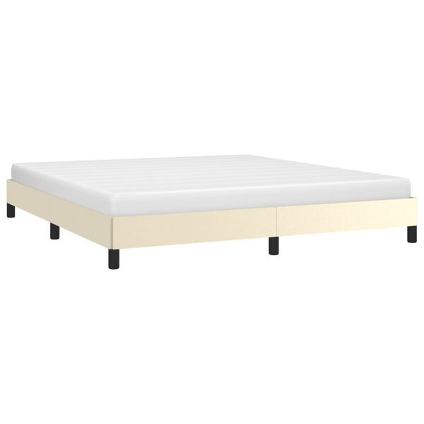 vidaXL Cadre de lit sans matelas crème 180x200 cm similicuir