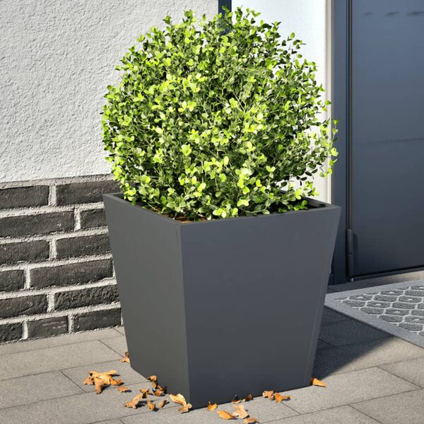 vidaXL Jardinières 2 pcs anthracite 40x40x40 cm acier