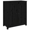 vidaXL Buffets 2 pcs noir 70x35x80 cm bois massif de pin