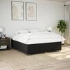 vidaXL Cadre de lit sans matelas noir 200x200 cm tissu