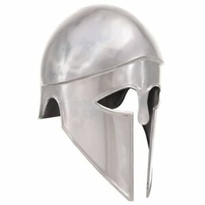 vidaXL Casque de guerrier grec antique pour GN Argent&eacute; Acier