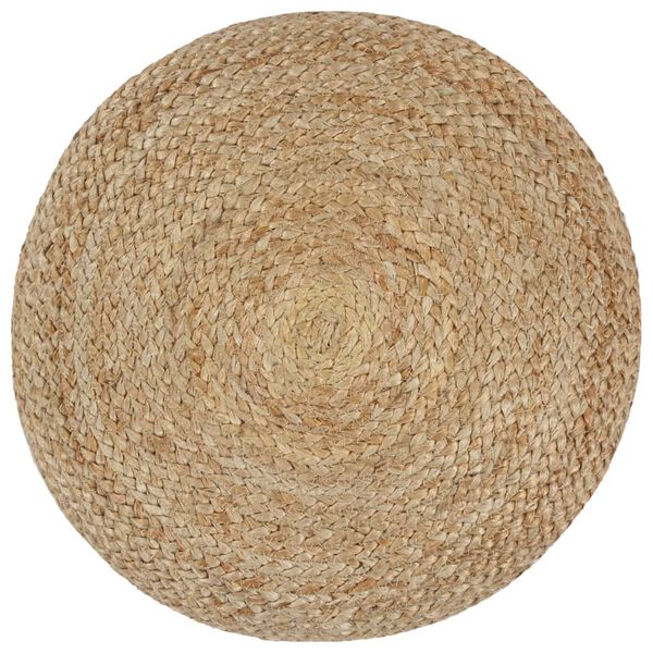 vidaXL Pouf fait &agrave; la main Gris fonc&eacute; 40 x 45 cm Jute