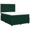 vidaXL Sommier &agrave; lattes de lit et matelas Vert fonc&eacute; 140x190cm Velours