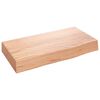 vidaXL &Eacute;tag&egrave;re murale marron clair 40x20x6 cm bois ch&ecirc;ne massif trait&eacute;