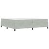 vidaXL Cadre de lit avec matelas Gris clair 200 x 200 cm tissu