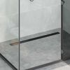 vidaXL 2 en 1 Drain de Douche Noir 100 cm Acier Inox 304