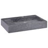 vidaXL Lavabo Noir 58x39x10 cm Marbre