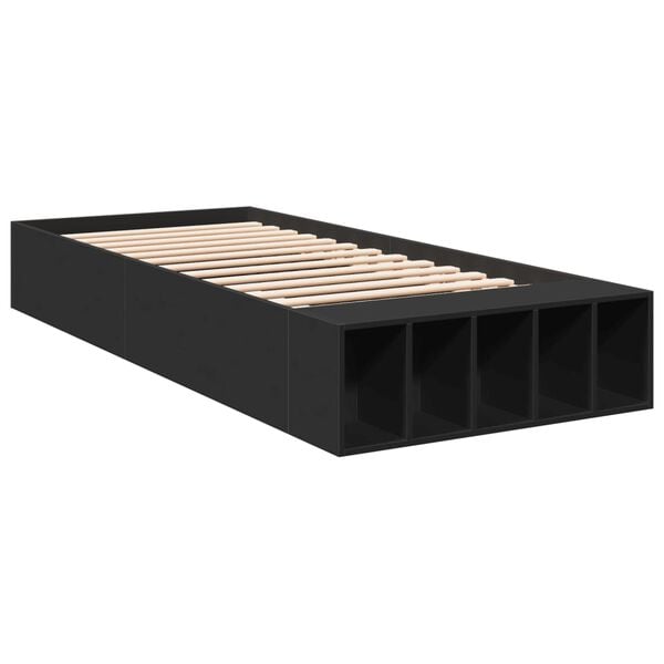 vidaXL Cadre de lit sans matelas noir 100x200 cm