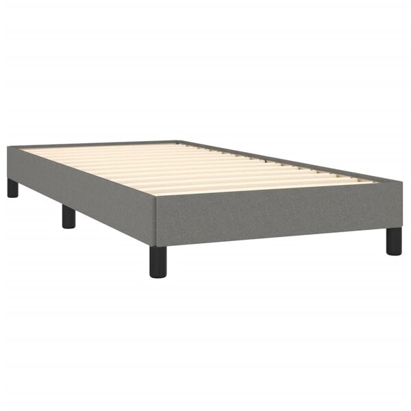 vidaXL Cadre de lit sans matelas gris fonc&eacute; 100x200 cm tissu