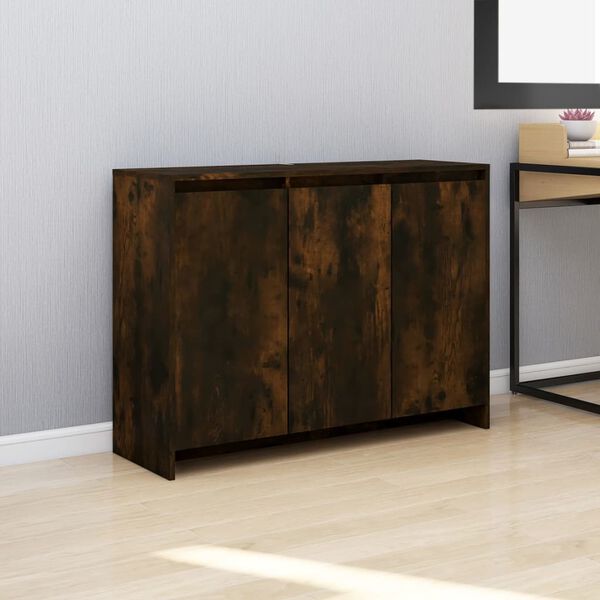vidaXL Buffet Ch&ecirc;ne fum&eacute; 102x33x75 cm Bois d'ing&eacute;nierie