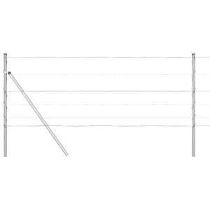 vidaXL Poteau de cl&ocirc;ture. Galvanis&eacute; 25 x 0,8 m Acier