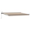 vidaXL Auvent r&eacute;tractable &eacute;lectrique Beige et Anthracite 4 &times; 3 m