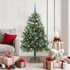 vidaXL Sapin de No&euml;l artificiel avec branches pliables et c&ocirc;nes 150 cm