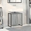 vidaXL Cabinet de salle de bain avec porte Gris Sonoma 60 x 30 x 60 cm