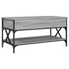 vidaXL Table basse sonoma gris 100x50x50 cm bois d'ing&eacute;nierie et m&eacute;tal