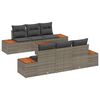 vidaXL Ensemble de canap&eacute; de jardin 7 pc Gris Poly rotin