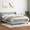 vidaXL Sommier à lattes de lit et matelas gris clair 140x220cm velours