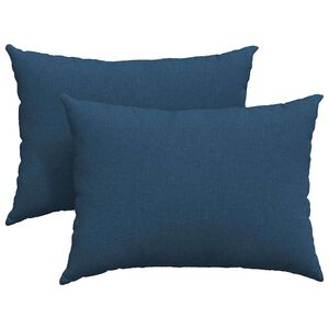 vidaXL Coussins de canap&eacute; 2 pcs Bleu 70 x 50 cm tissu