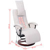vidaXL Fauteuil de massage shiatsu Blanc Similicuir