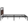 vidaXL Cadre de lit en métal sans matelas chêne marron 180x200 cm