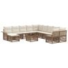 vidaXL Ensemble de canap&eacute; de jardin 12 pcs Beige et blanc cr&egrave;me