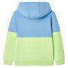 Sweatshirt à capuche pour enfants bleu et jaune tendre 92