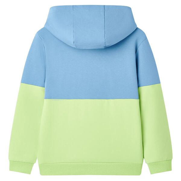 Sweatshirt à capuche pour enfants bleu et jaune tendre 92