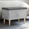 vidaXL Banc de rangement gris b&eacute;ton 62x42x46 cm bois d'ing&eacute;nierie
