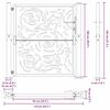 vidaXL Portail de jardin 100x100 cm en acier patin&eacute; motif flamme
