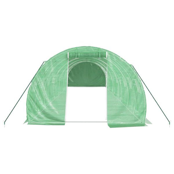 vidaXL Serre avec cadre en acier vert 30 m² 10x3x2 m