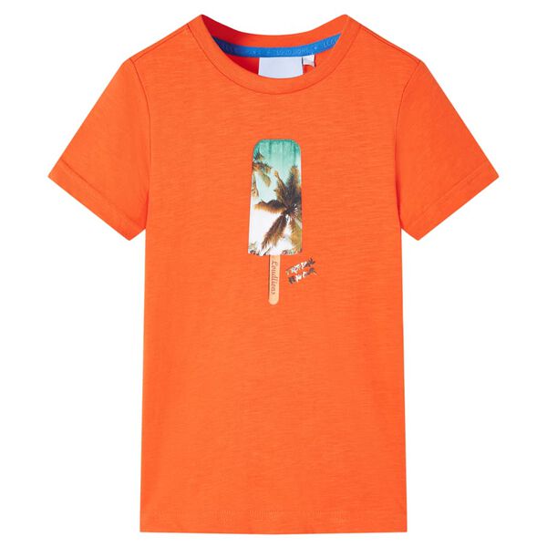 T-shirt pour enfants orange fonc&eacute; 92