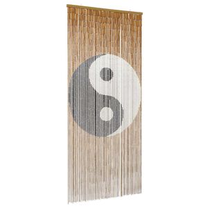 vidaXL Rideau de porte anti-insectes multicolore 200 x 90 cm Bambou