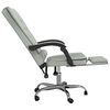 vidaXL Fauteuil de massage inclinable de bureau Gris clair Velours