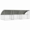 vidaXL Kennel pour Chiens 3 pcs Argent&eacute; 6 x 2 x 2 m Acier galvanis&eacute;