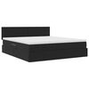 vidaXL Lit de Rangement avec matelas Noir 160 x 200 cm Velours
