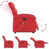 vidaXL Fauteuil inclinable de massage Rouge Similicuir