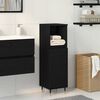 vidaXL Cabinet de salle de bain avec porte Ch&ecirc;ne noir 30 x 30 x 100 cm